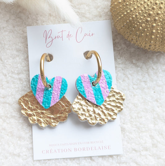 Boucles d'oreilles Gina rayé