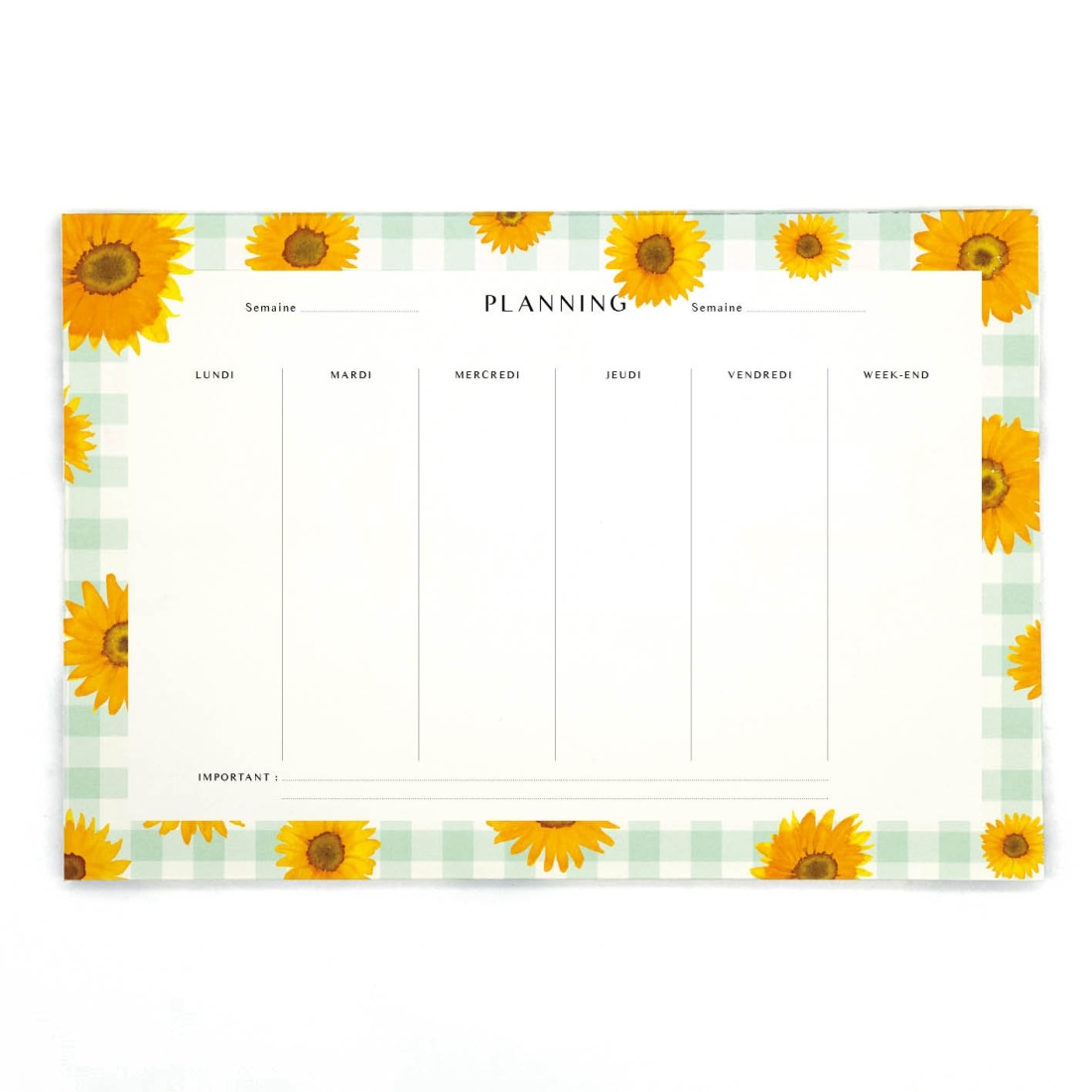 Semainier Tournesols
