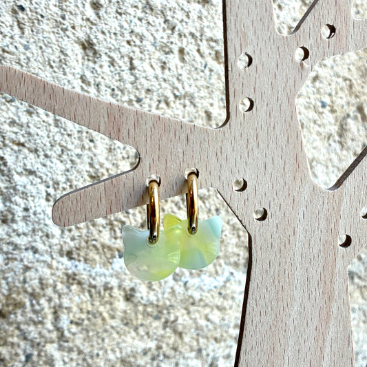 Boucles d’oreilles Chaplin jaune/bleu