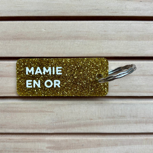 Porte-clés Mamie en or