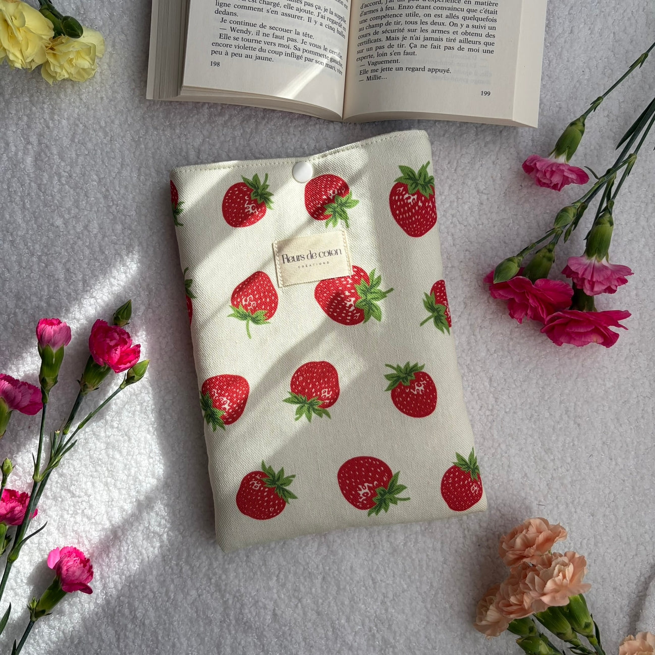 Pochette à livre - Fraises