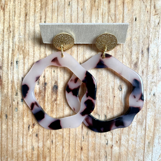 Boucles d’oreilles Adèle beige