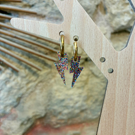 Boucles d’oreilles Éclairs multicolore