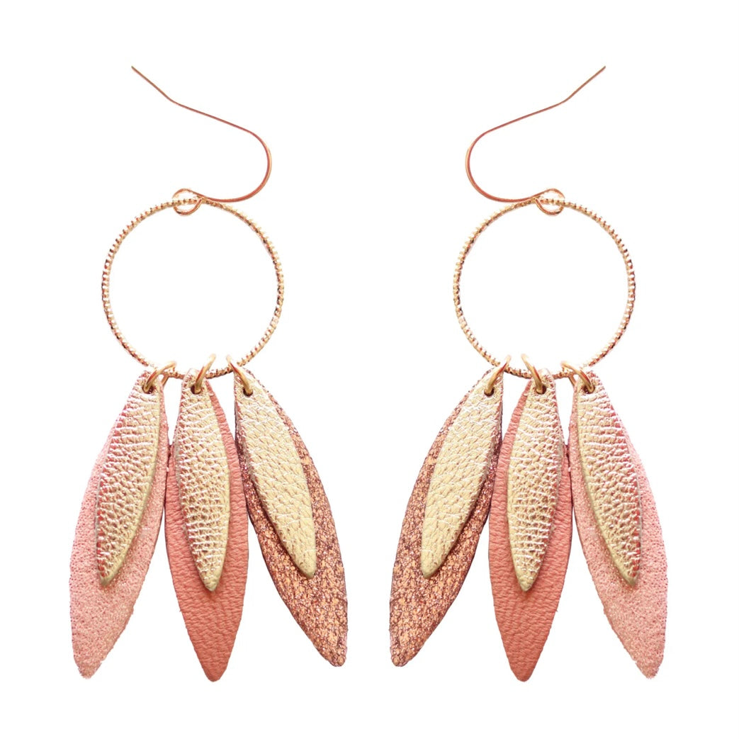 Boucles d’oreilles Cheyenne rose