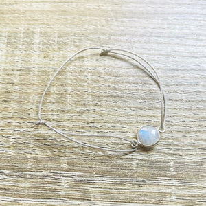 Bracelet Alba Argenté avec pierres semi-précieuses