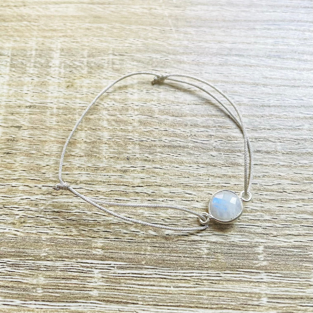 Bracelet Alba Argenté avec pierres semi-précieuses