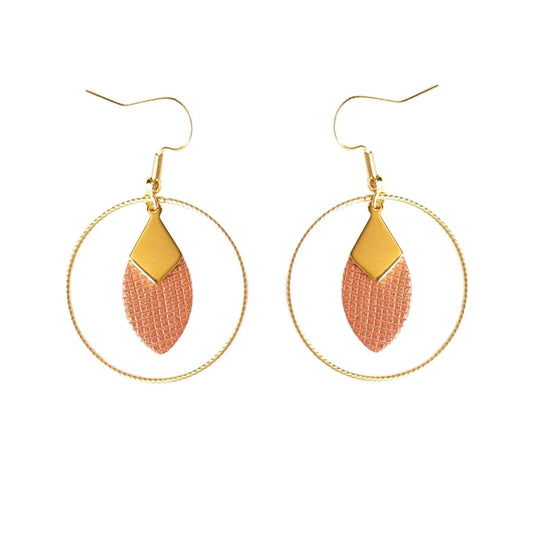 Boucles d’oreilles Lou saumon