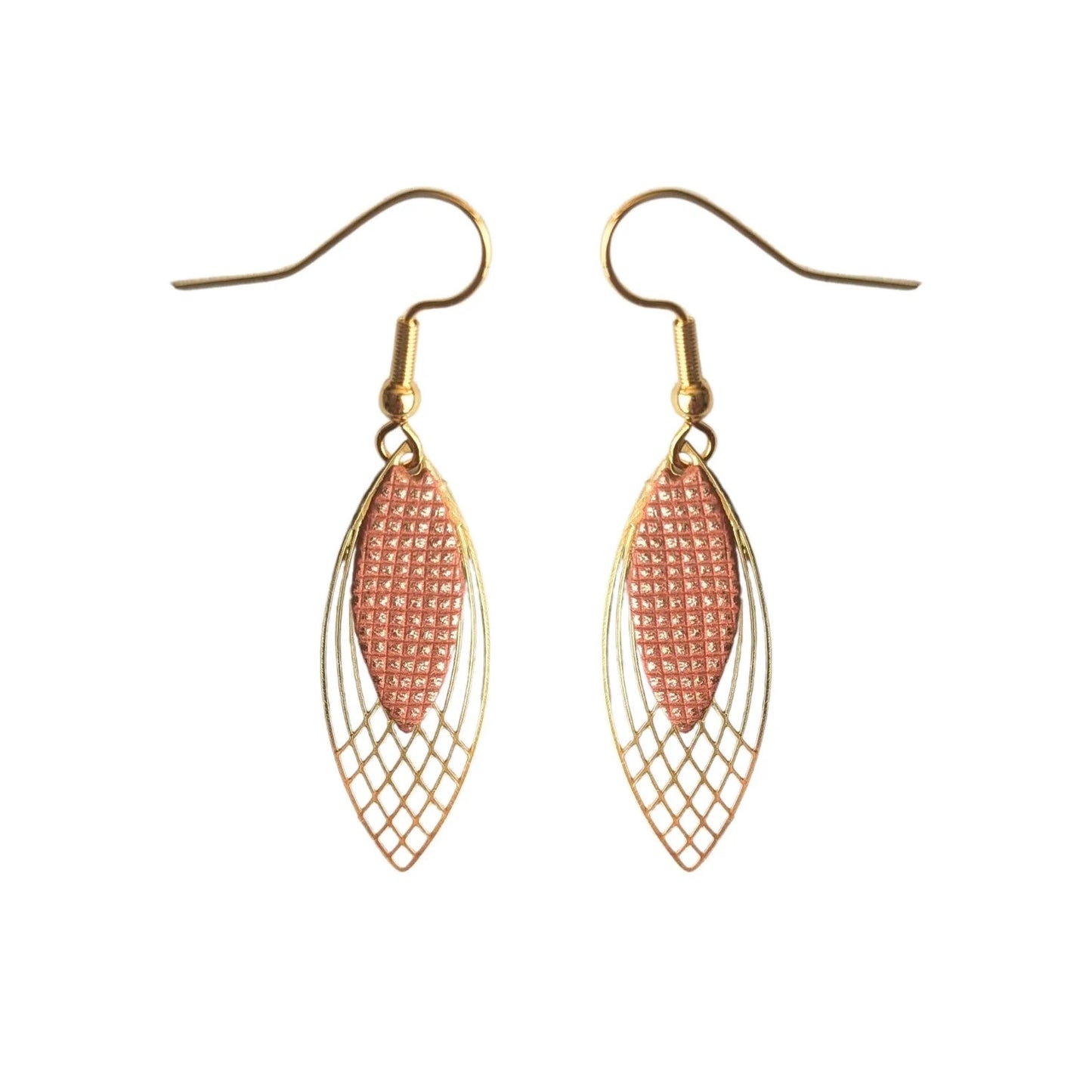 Boucles d’oreilles Rose saumon