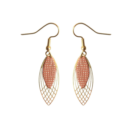 Boucles d’oreilles Rose saumon