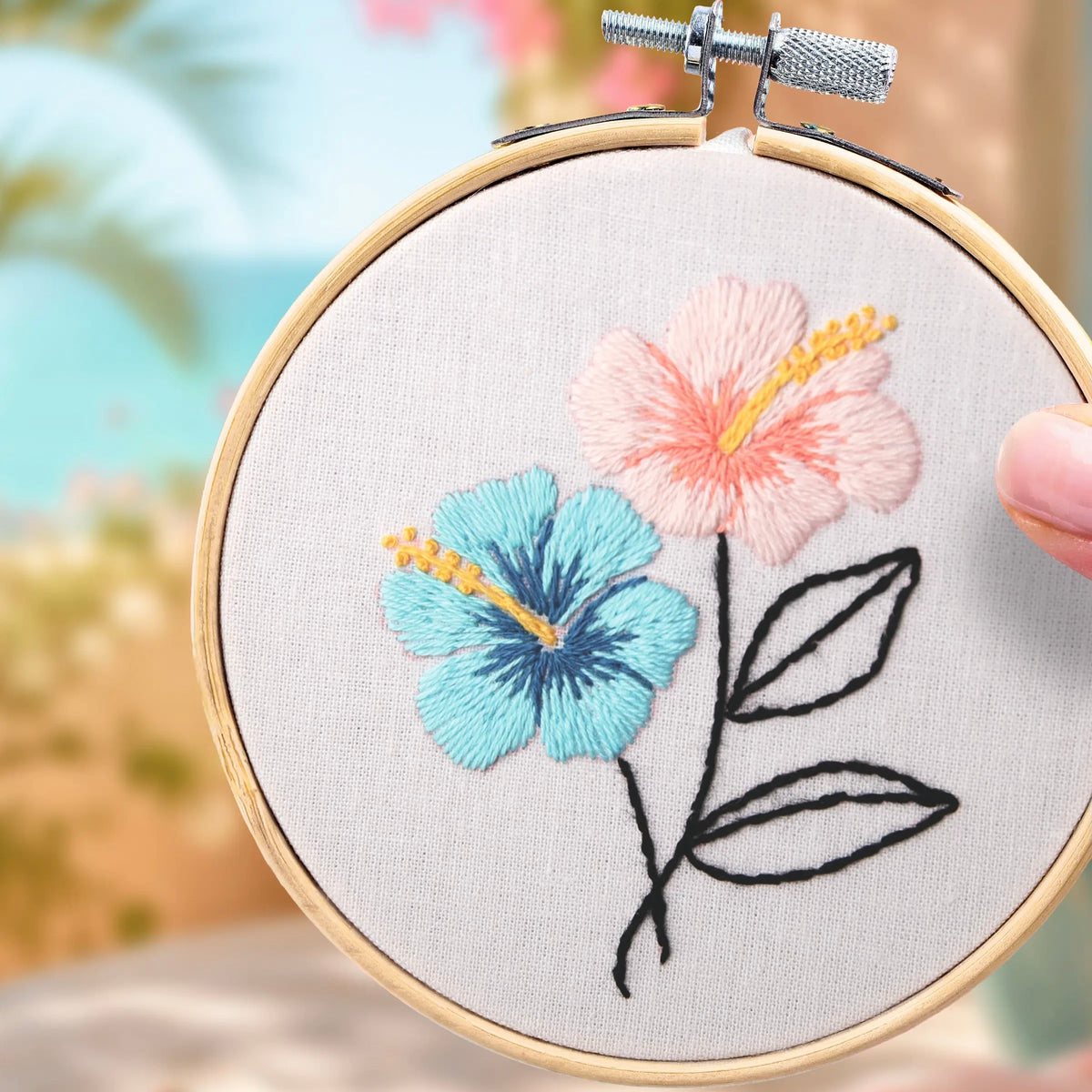 Kit de broderie Hibiscus