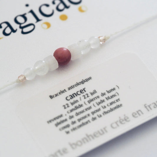 Bracelet pierres semi-précieuses Cancer