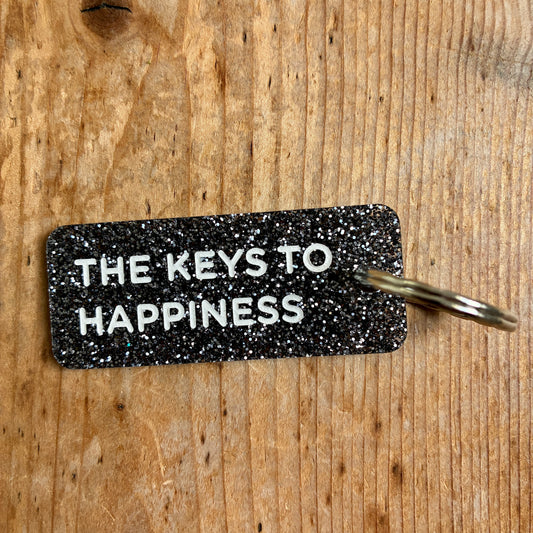 Porte-clés The keys to happiness noir