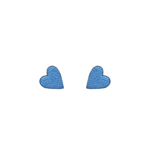 Boucles d’oreilles Puce Coeur bleu
