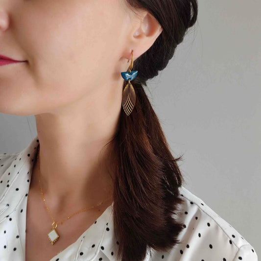 Boucles d’oreilles L’Audacieuse bleu