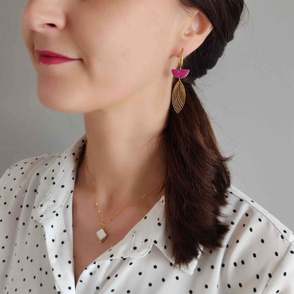 Boucles d’oreilles L’Audacieuse fuchsia
