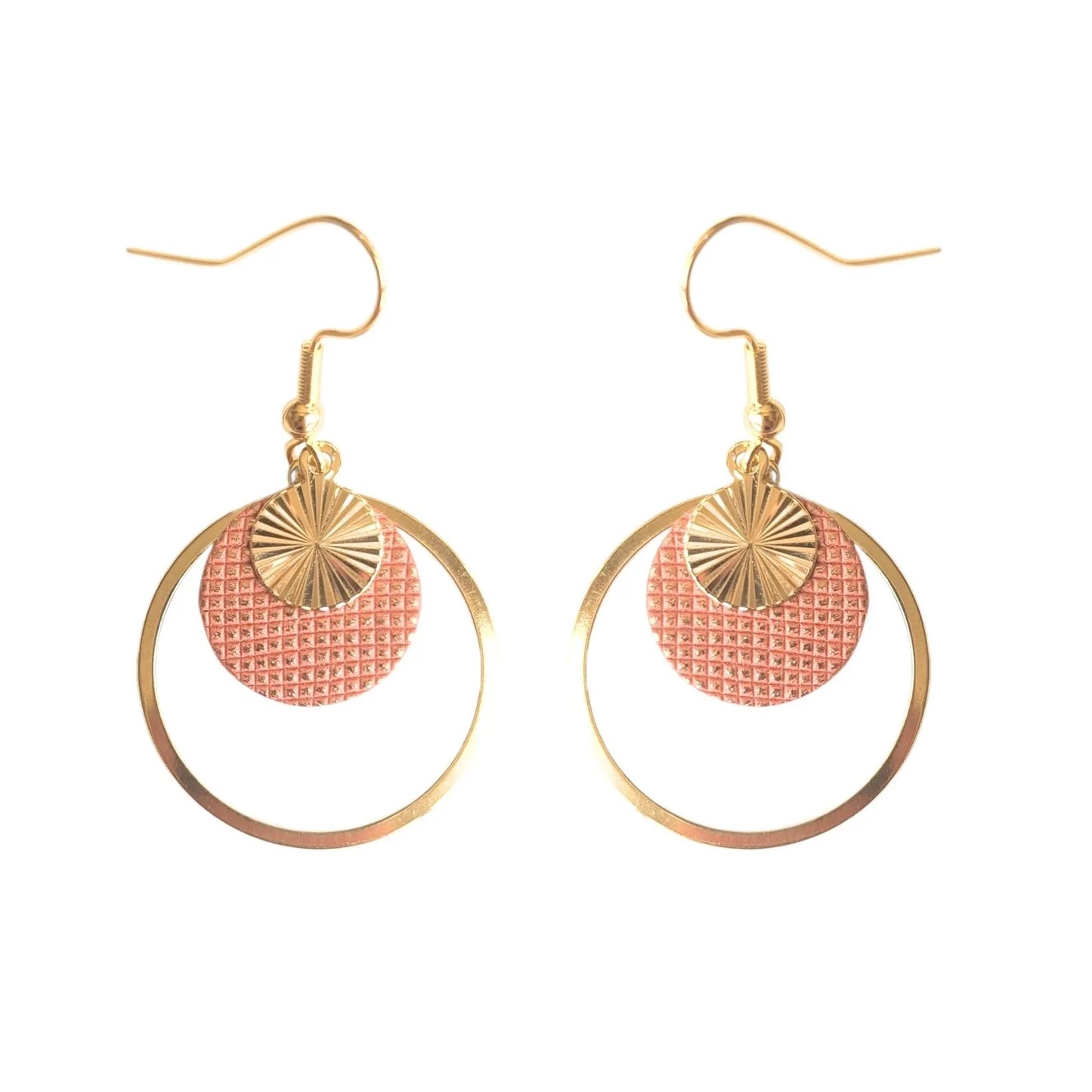 Boucles d’oreilles Gaïa saumon