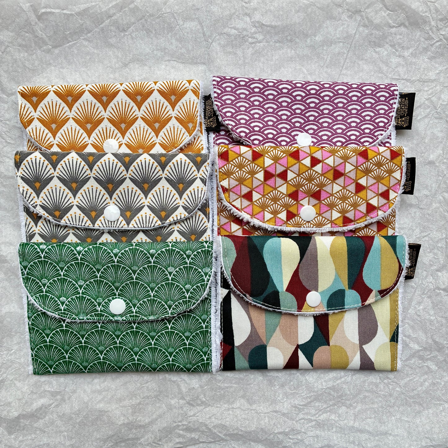 Pochette à savon Géométrique (coloris au choix)