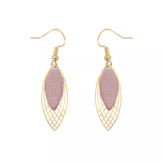 Boucles d’oreilles Rose nacré