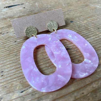 Boucles d’oreilles Alba rose