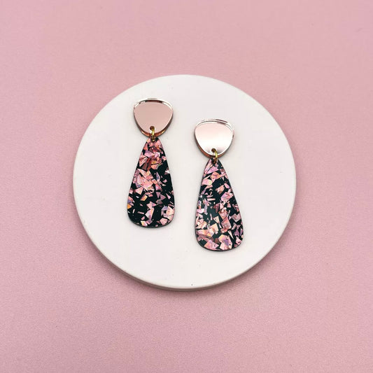 Boucles d’oreilles Henriette rose pâle