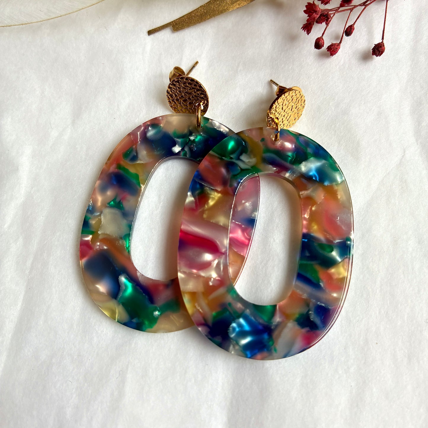 Boucles d’oreilles Alba pastel