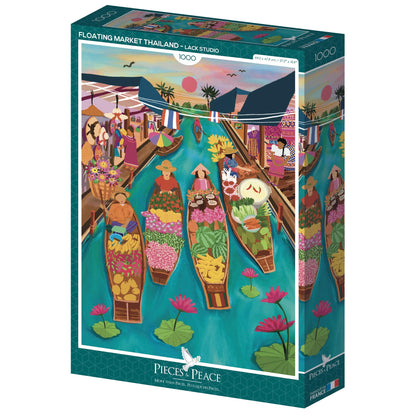 Puzzle Floating market Thailand 1000 pièces