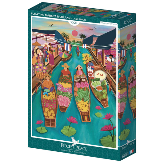 Puzzle Floating market Thailand 1000 pièces