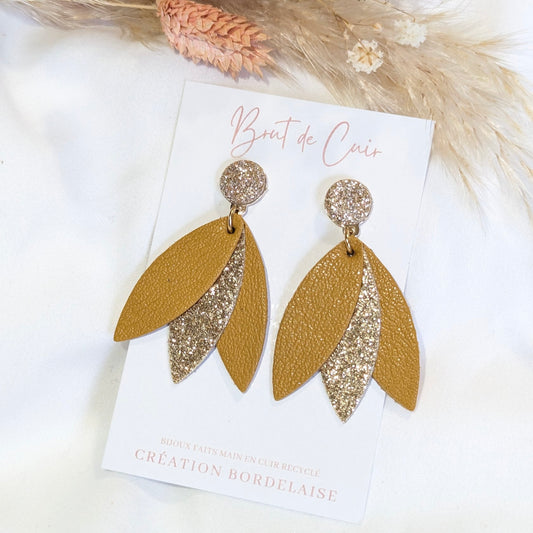 Boucles d'oreilles Gaëlle jaune