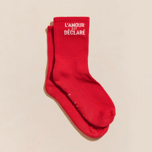 Chaussettes L’amour est déclaré rouge T36-41