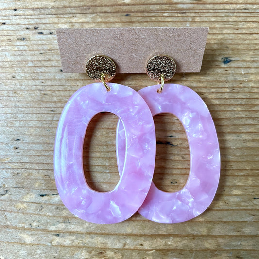 Boucles d’oreilles Alba rose
