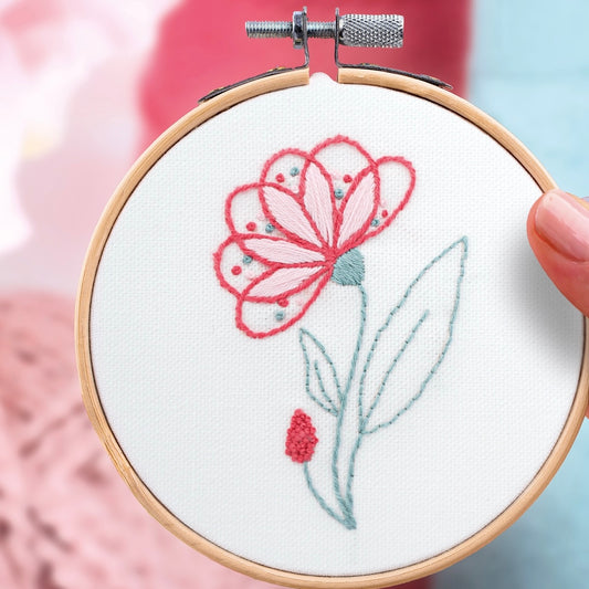 Kit de broderie jolie fleur