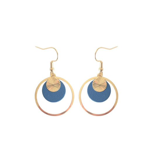 Boucles d’oreilles Gaïa bleu