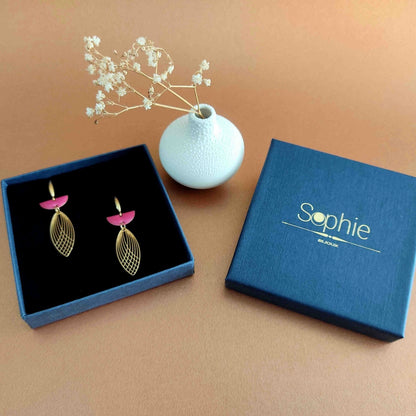 Boucles d’oreilles L’Audacieuse fuchsia