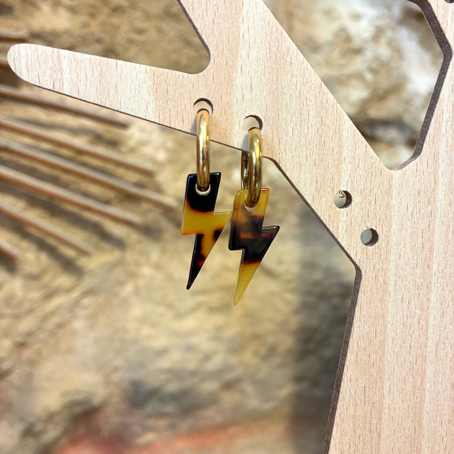 Boucles d’oreilles Éclairs léopard