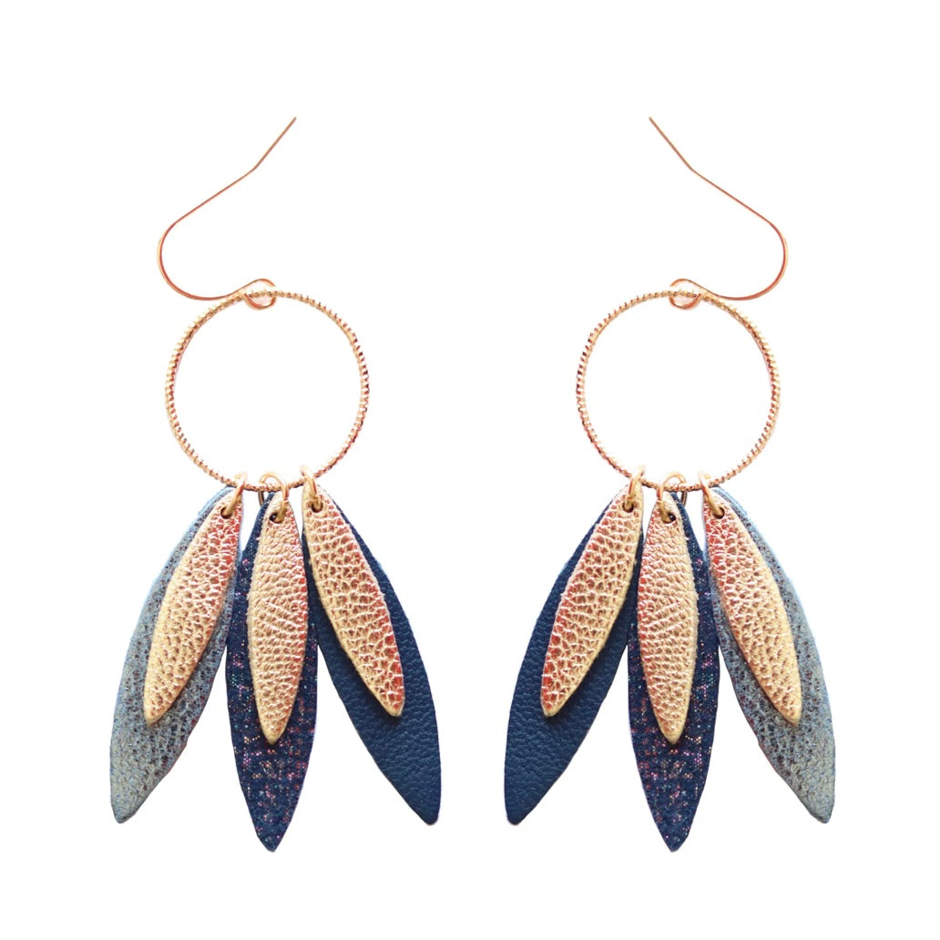 Boucles d’oreilles Cheyenne bleu