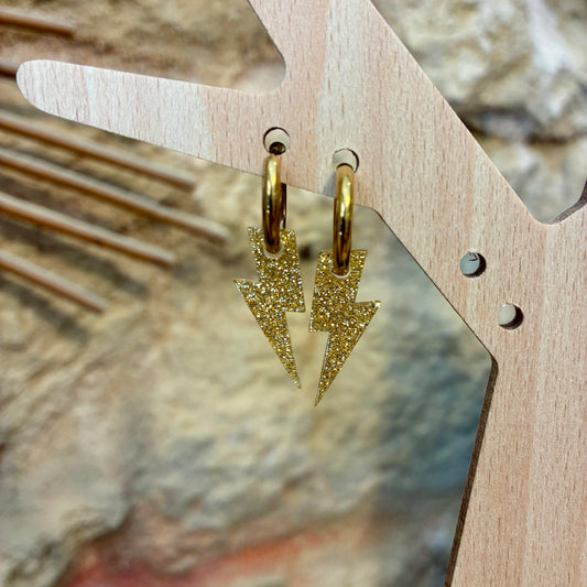 Boucles d’oreilles Éclairs dorées