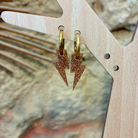 Boucles d’oreilles Éclairs bronze