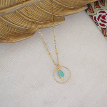 Charger l&#39;image dans la galerie, Collier Clémentine avec pierre semi-précieuse (au choix)
