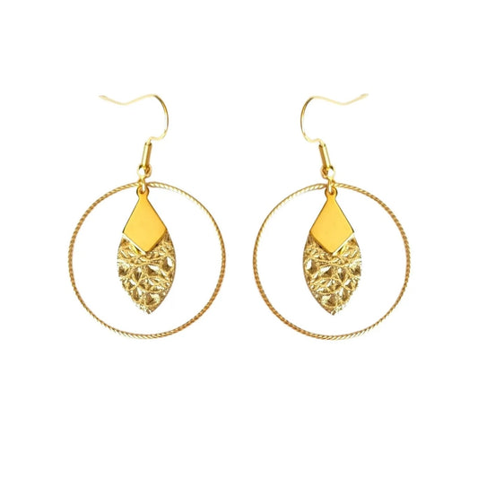 Boucles d’oreilles Lou doré mandala