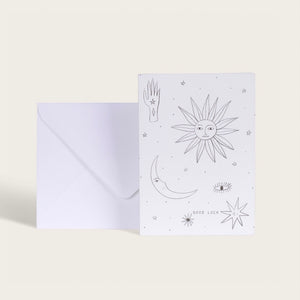 Carte double avec enveloppe - Irma "Good Luck"