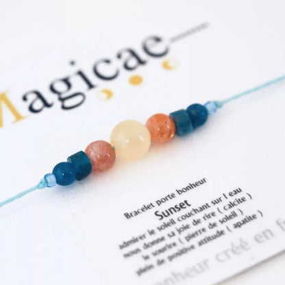 Bracelet pierres semi-précieuses (message au choix)