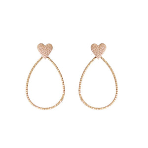 Boucles d’oreilles Cœur Rose gold