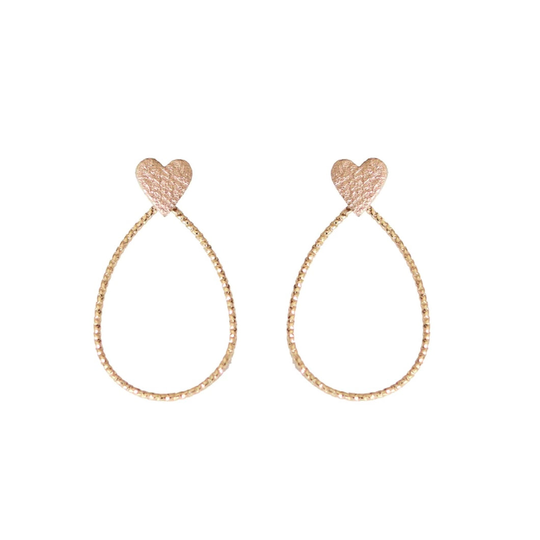 Boucles d’oreilles Cœur Rose gold