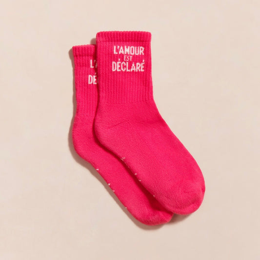 Chaussettes L’amour est déclaré rose T36-41
