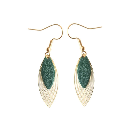 Boucles d’oreilles Rose vert