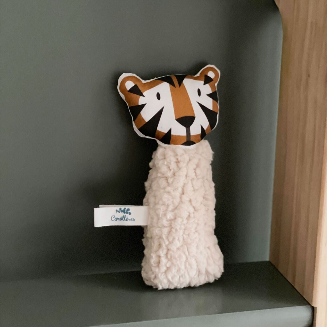 Hochet Tigre Teddy Beige