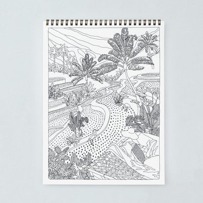 Carnet de coloriage Cactus and plants