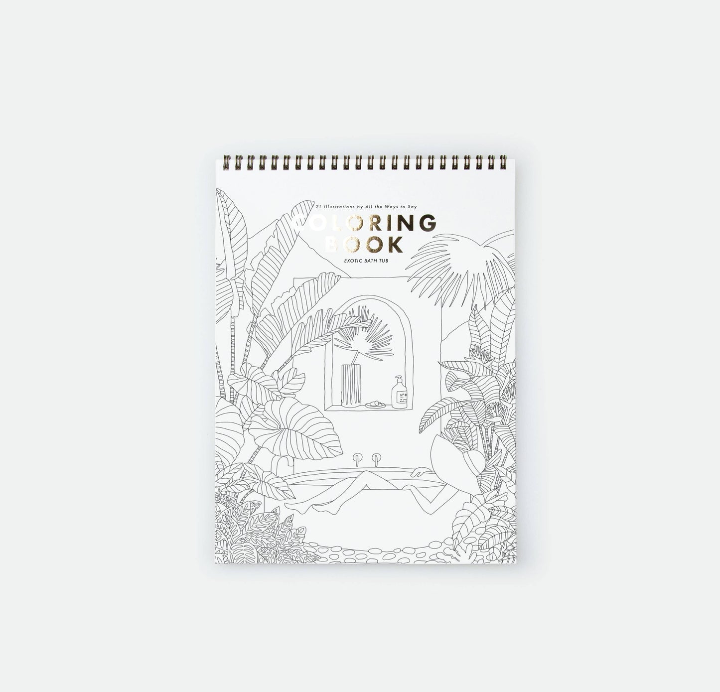 Carnet de coloriage Exotic bathtub