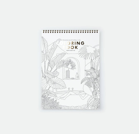 Carnet de coloriage Exotic bathtub