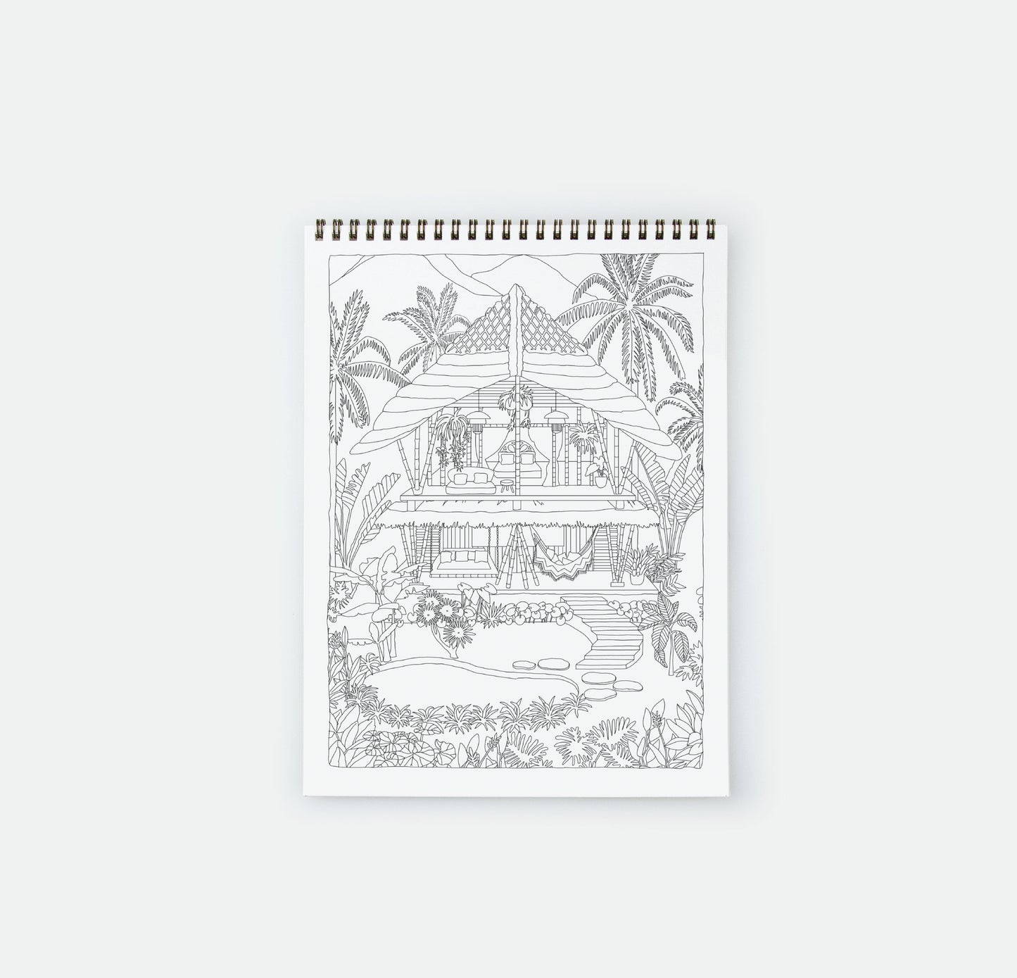 Carnet de coloriage Exotic bathtub